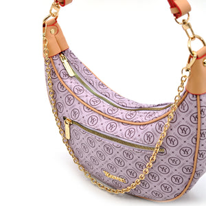 Borsa donna firmata YYcoveri mezzaluna a spalla sacco secchio a tracolla