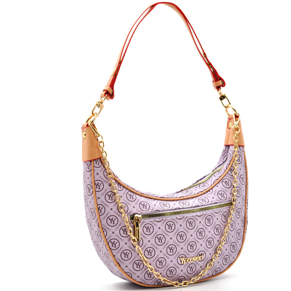 Borsa donna firmata YYcoveri mezzaluna a spalla sacco secchio a tracolla