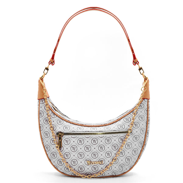 Borsa donna firmata YYcoveri mezzaluna a spalla sacco secchio a tracolla