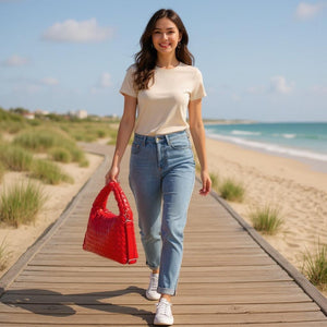 la Olivia - Borsa firmata a sacco hobo secchio capiente a spalla tracolla grande intrecciato