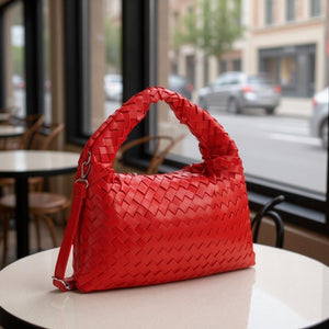 la Olivia - Borsa firmata a sacco hobo secchio capiente a spalla tracolla grande intrecciato