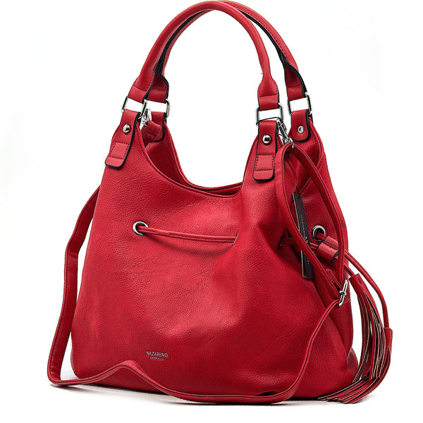 Nazareno Gabrielli Borsa firmata a sacco hobo secchio capiente a spalla tracolla grande capiente