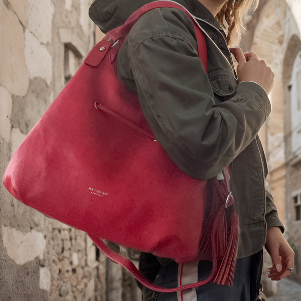 Nazareno Gabrielli Borsa firmata a sacco hobo secchio capiente a spalla tracolla grande capiente