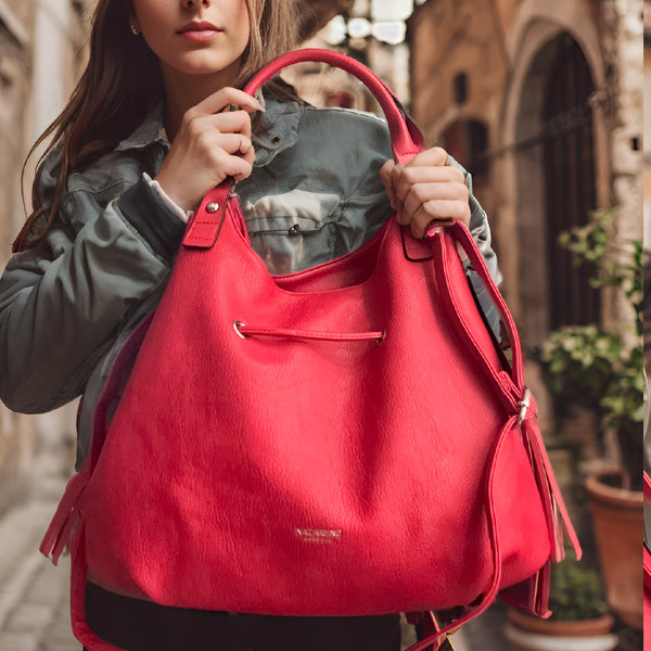 Nazareno Gabrielli Borsa firmata a sacco hobo secchio capiente a spalla tracolla grande capiente