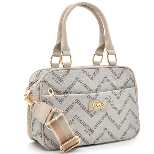 Borsa a Mano e Tracolla Coveri Active Elegante, Leggera e alla Moda fantasia logo piccola capiente