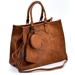 NAZZARENO GABRIELLI - Borsa shopping bauletto Coveri portamonete e pochette elegante casual capiente unica tinta nuovo