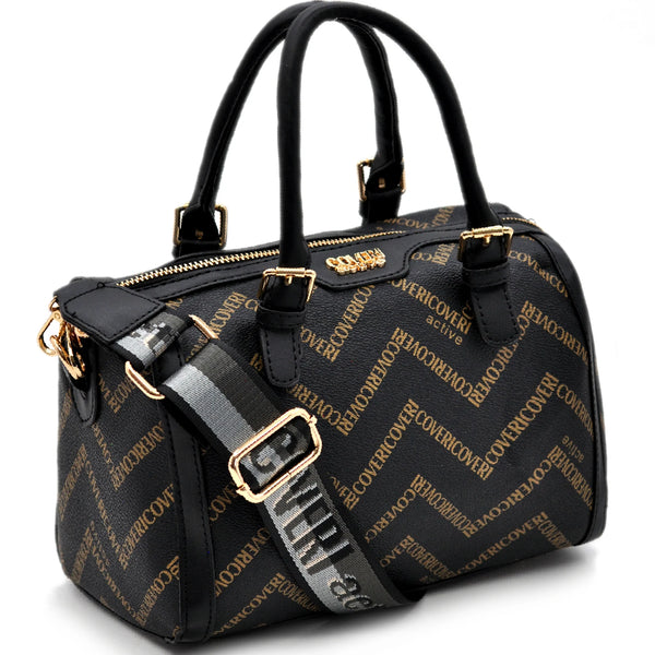 Borsa bauletto a Mano e Tracolla Coveri Active donna, Leggera e alla Moda fantasia logo piccola capiente