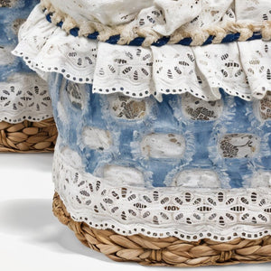 La Fior di Vimini – Borsa Coffa Donna in Paglia Naturale Traforata Grande Vimini Mare Spiaggia Palma Decorata