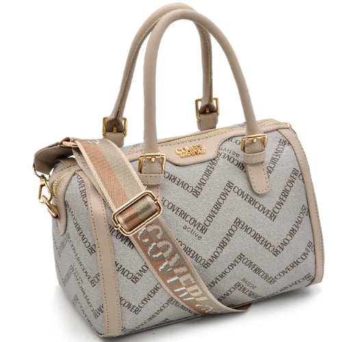 Borsa bauletto a Mano e Tracolla Coveri Active donna, Leggera e alla Moda fantasia logo piccola capiente