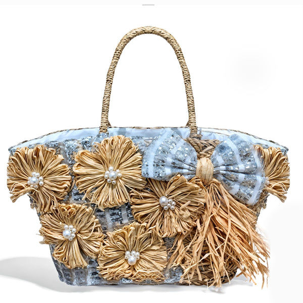 Mykonos Glow – Borsa Coffa Donna in Paglia Naturale Traforata pizzo Grande Vimini Mare Spiaggia Palma Decorata