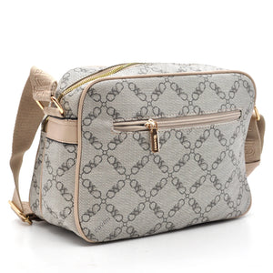 Borsa tracolla firmata YY COVERI in simil pelle pregiata tasche con cerniera fantasia logata originale