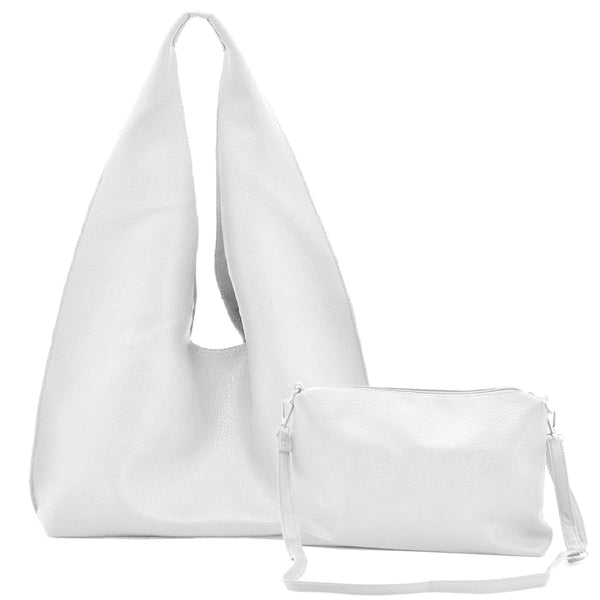 2in1 Borsa + borsetta omaggio GYOIAMEA firmata a sacco hobo secchio capiente a spalla tracolla grande