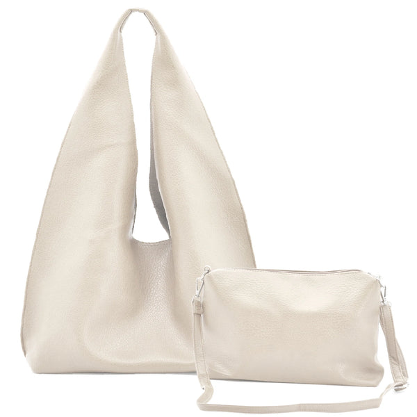 2in1 Borsa + borsetta omaggio GYOIAMEA firmata a sacco hobo secchio capiente a spalla tracolla grande