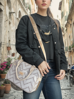 Borsa a Mano e Tracolla Coveri Active Elegante, Leggera e alla Moda fantasia logo piccola capiente