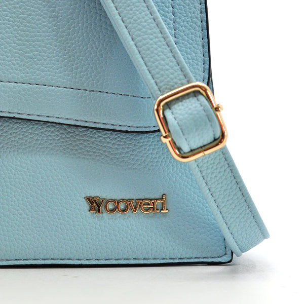 Borsa Donna a Mano e Tracolla Stile Elegante – Yycoveri – Similpelle Azzurra, Design Iconico Classico, Chic e Versatile