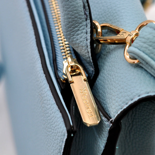 Borsa Donna a Mano e Tracolla Stile Elegante – Yycoveri – Similpelle Azzurra, Design Iconico Classico, Chic e Versatile