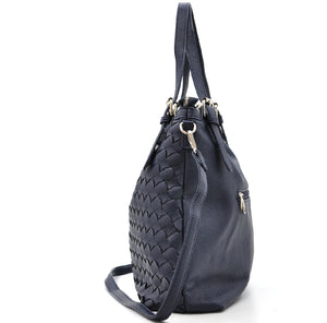 Borsa firmata a sacco hobo secchio capiente a spalla tracolla grande intrecciato