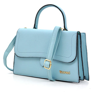 Borsa Donna a Mano e Tracolla Stile Elegante – Yycoveri – Similpelle Azzurra, Design Iconico Classico, Chic e Versatile
