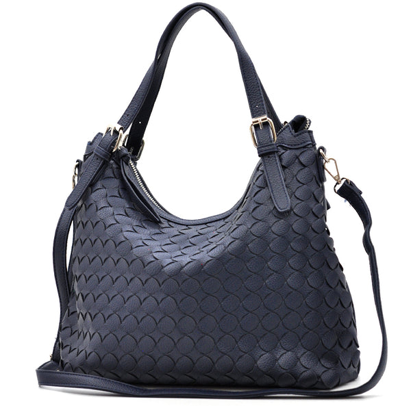 Borsa firmata a sacco hobo secchio capiente a spalla tracolla grande intrecciato