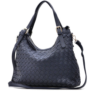 Borsa firmata a sacco hobo secchio capiente a spalla tracolla grande intrecciato