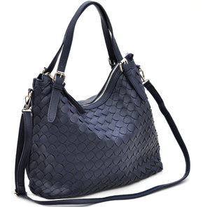 Borsa firmata a sacco hobo secchio capiente a spalla tracolla grande intrecciato