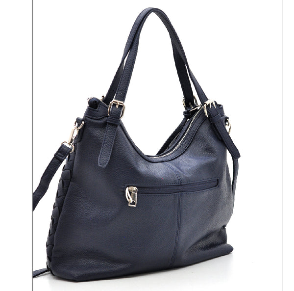 Borsa firmata a sacco hobo secchio capiente a spalla tracolla grande intrecciato