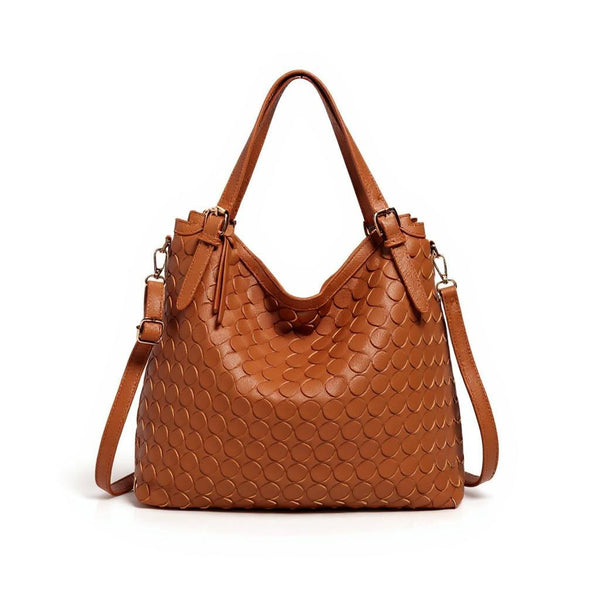 Borsa firmata a sacco hobo secchio capiente a spalla tracolla grande intrecciato