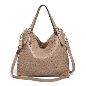 Borsa firmata a sacco hobo secchio capiente a spalla tracolla grande intrecciato