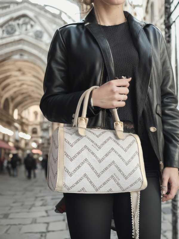 Borsa bauletto a Mano e Tracolla Coveri Active donna, Leggera e alla Moda fantasia logo piccola capiente