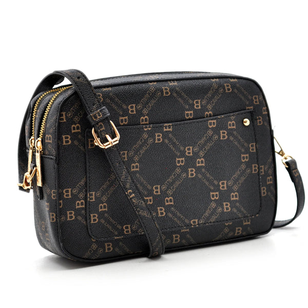 Borsa tracolla firmata B.Cavalli in simil pelle pregiata tasche con cerniera fantasia logata originale