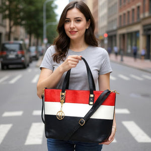 Borsa La Rugiada firmata Gyoiamea shopping tote capiente spalla multicolore