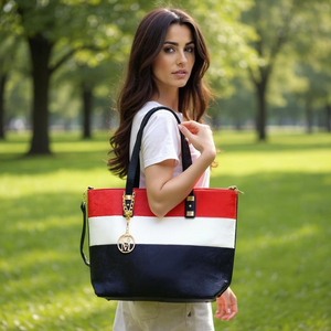 Borsa La Rugiada firmata Gyoiamea shopping tote capiente spalla multicolore