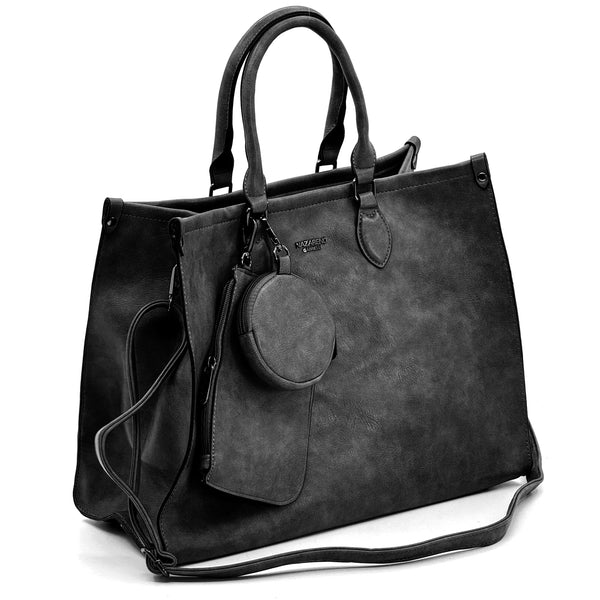 NAZZARENO GABRIELLI - Borsa shopping bauletto Coveri portamonete e pochette elegante casual capiente unica tinta nuovo