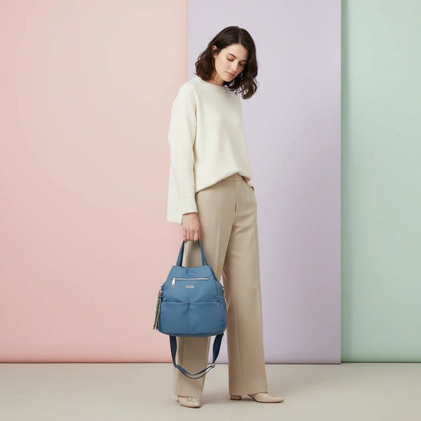 borsa zaino 2in1 nylon COVERI TRASFORMABILE donna casual passeggio nuovo casual