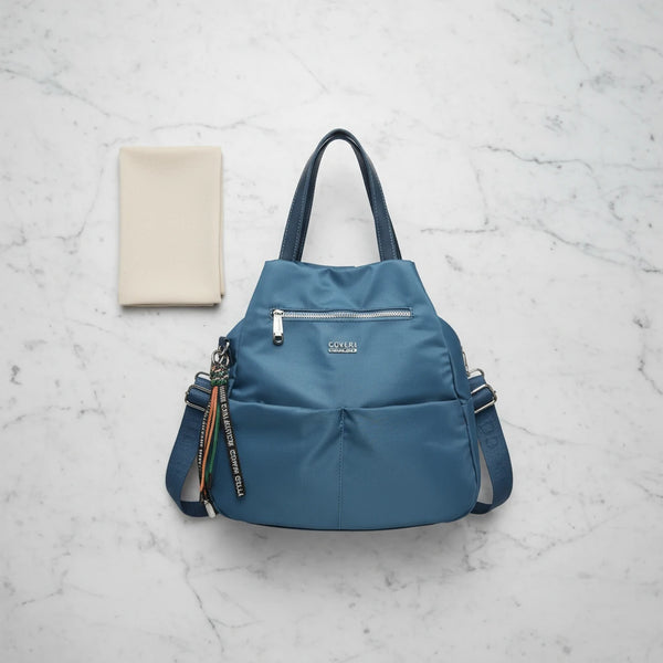 borsa zaino 2in1 nylon COVERI TRASFORMABILE donna casual passeggio nuovo casual