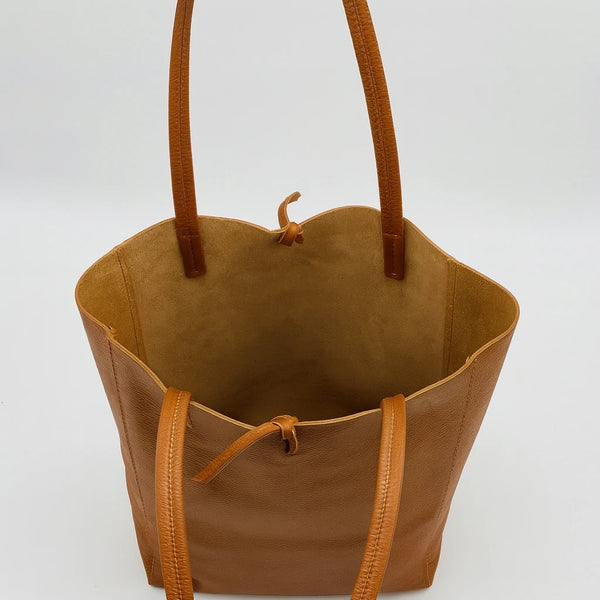 Borsa vera pelle shopping capiente unica tinta nuovo shopping  capiente donna