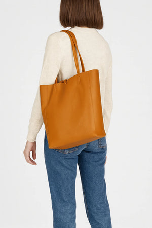 Borsa vera pelle shopping capiente unica tinta nuovo shopping  capiente donna