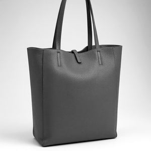 Borsa vera pelle shopping capiente unica tinta nuovo shopping  capiente donna