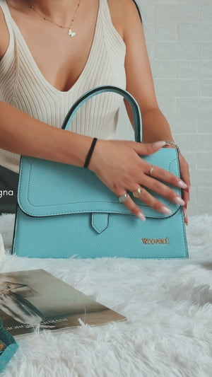 Borsa Donna a Mano e Tracolla Stile Elegante – Yycoveri – Similpelle Azzurra, Design Iconico Classico, Chic e Versatile