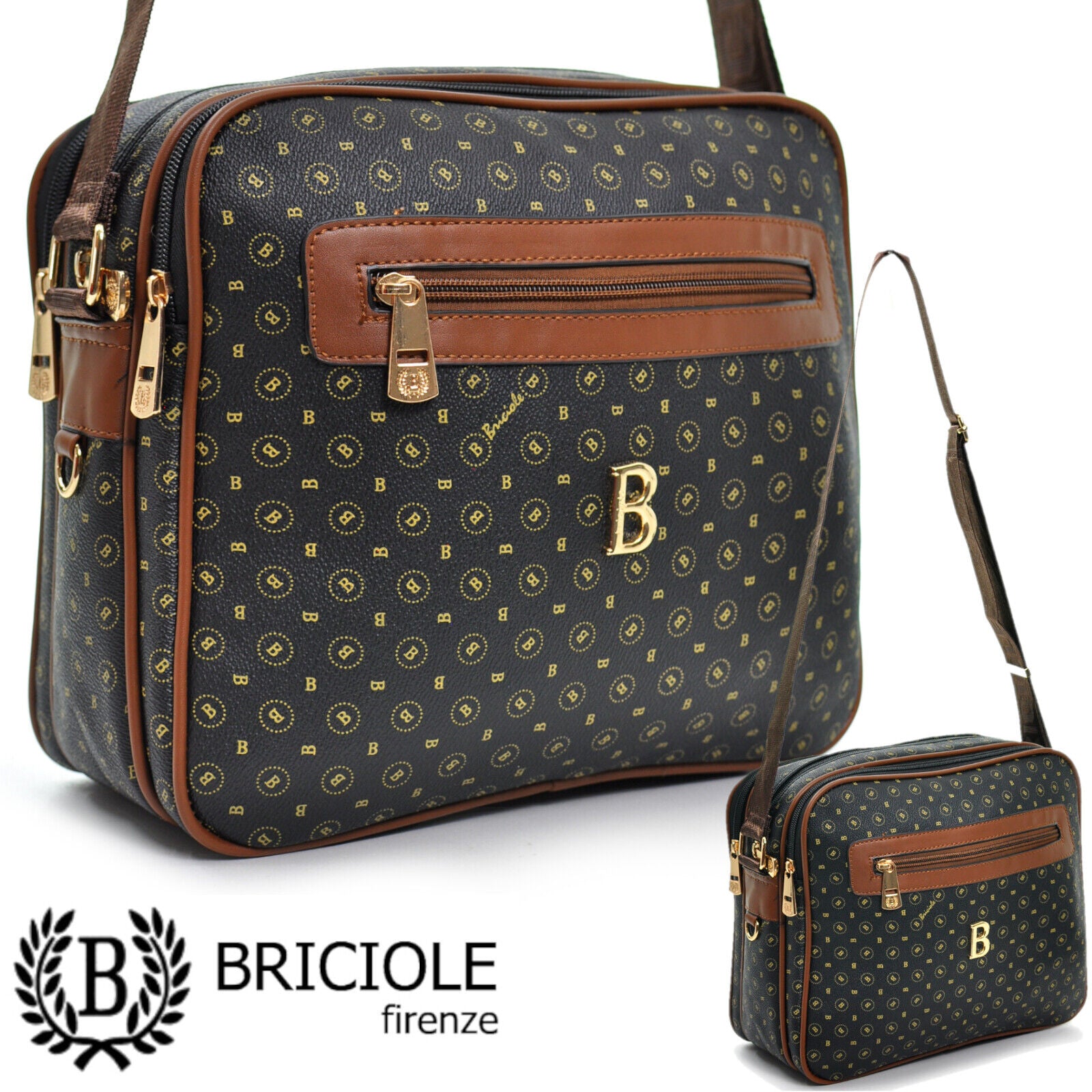 Borsa originale B scompartimenti tracolla messenger donna fantasia cas