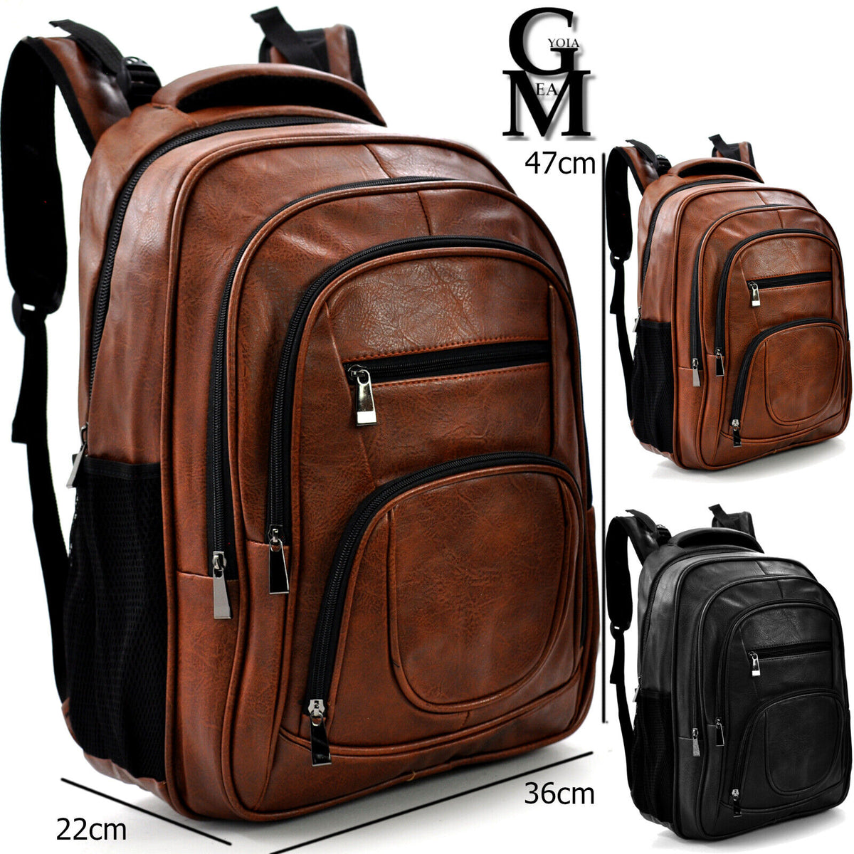 Zaino tracolla 2in1 Uomo Scuola Lavoro Viaggio pelle pc