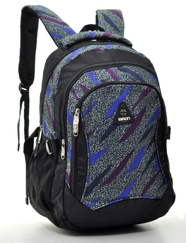 Zaino ragazzo viaggio scuola fantasia blu mimetico superiori impermeabile lavoro