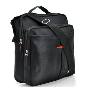 Borsello uomo borsa Or&mi tracolla grande attrezzi tablet Lavoro Tela Nero ipad