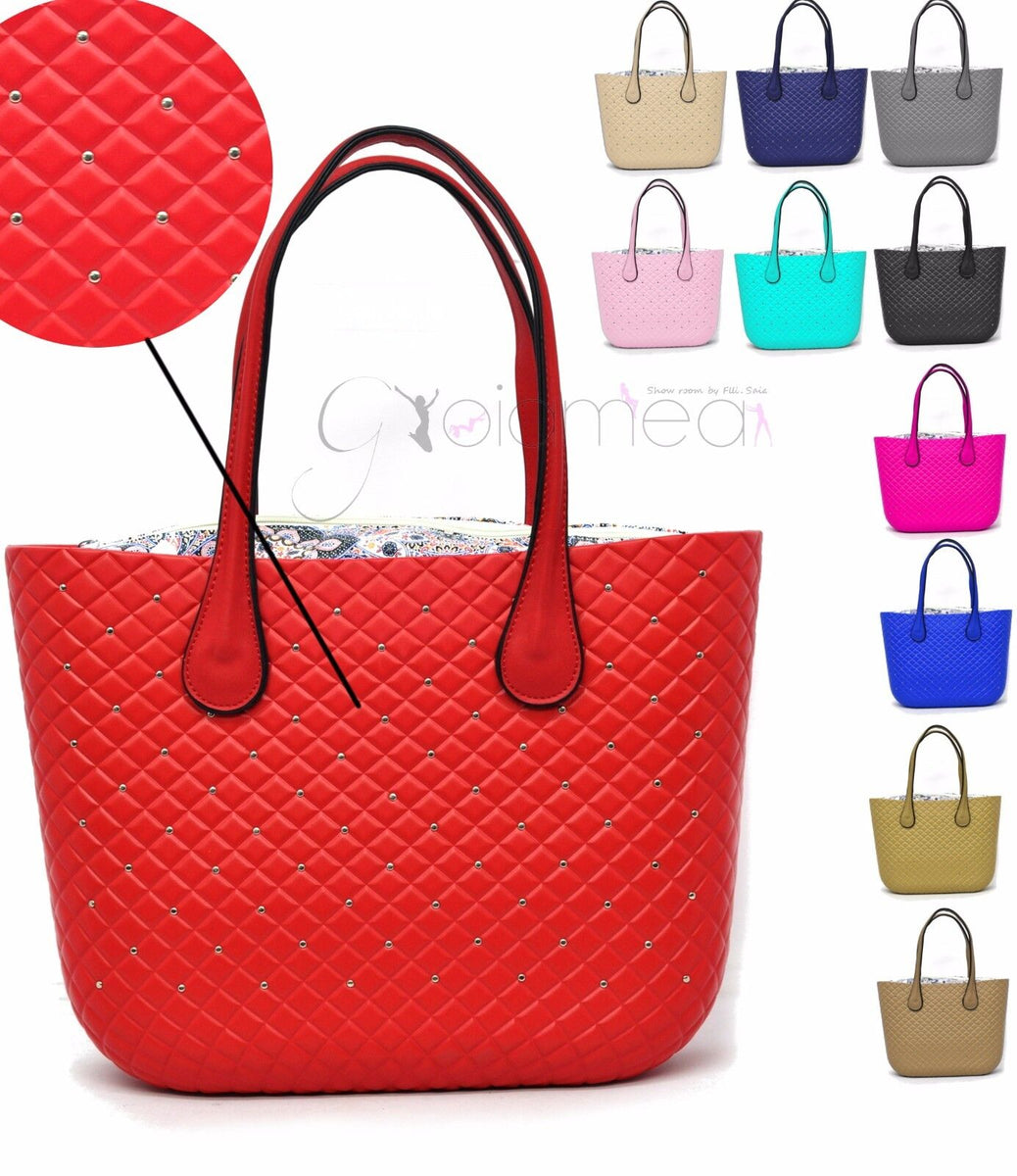 Borsa grande donna silicone shopping tipo o bordo bag trapuntata borch –  Gyoiamea