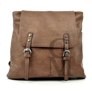 GM borsa zaino 2in1 donna fibbie vintage pelle cuoio scuola spalla tracolla