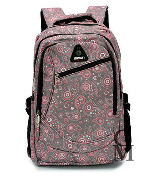 Zaino imbottito scuola impermeabile fantasia rosa etnico superiori medie pc 2020