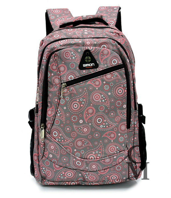 Zaino imbottito scuola impermeabile fantasia rosa etnico superiori medie pc 2020