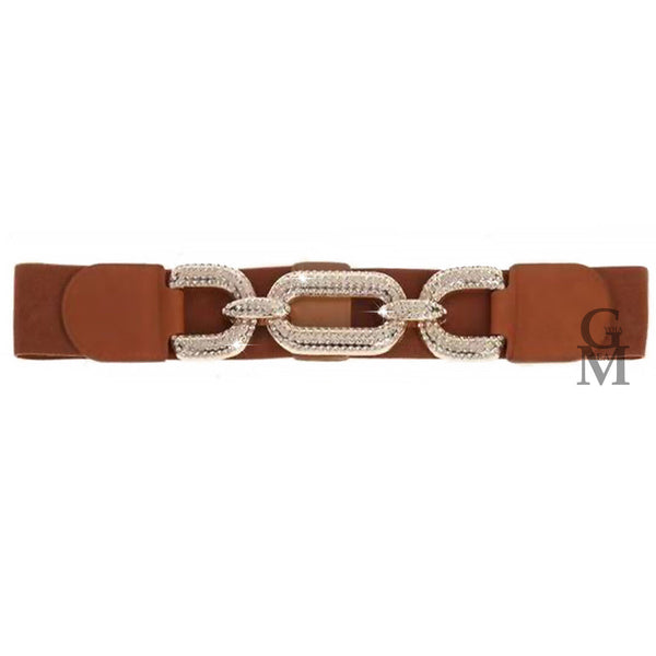 Cintura strass catena cinturone cinta donna larga elastica elegante casual