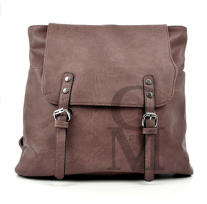 GM borsa zaino 2in1 donna fibbie vintage pelle cuoio scuola spalla tracolla