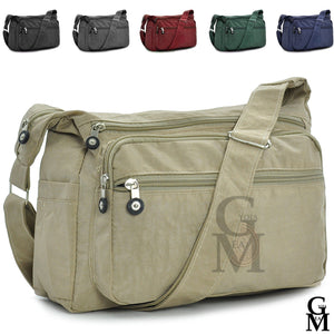 Borsa casual colorata donna tracolla nylon tasche grande tessuto tela